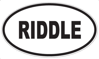 RIDDLE - Oval Magnet