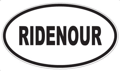 RIDENOUR - Oval Magnet