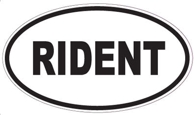 RIDENT - Oval Sticker