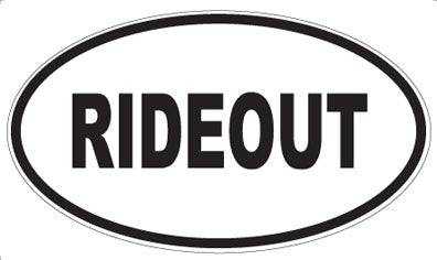 RIDEOUT - Oval Sticker
