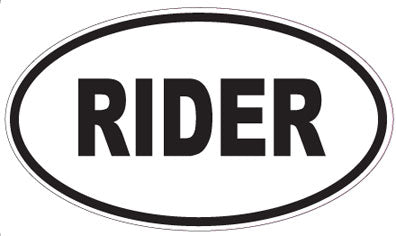 RIDER - Oval Sticker