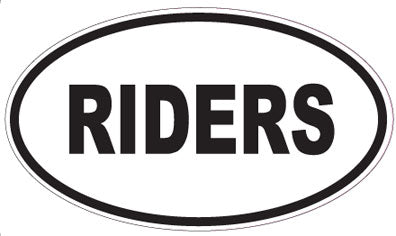 RIDERS - Oval Sticker