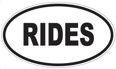 RIDES - Oval Sticker