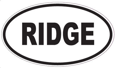 RIDGE - Oval Sticker