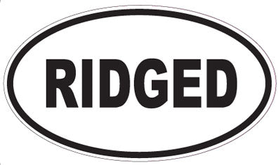 RIDGED - Oval Sticker