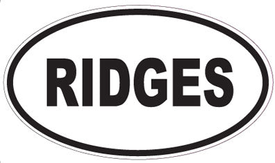 RIDGES - Oval Sticker