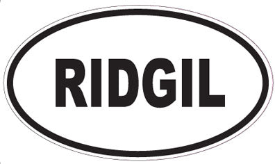 RIDGIL - Oval Sticker