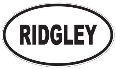 RIDGLEY - Oval Sticker