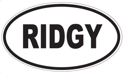 RIDGY - Oval Sticker