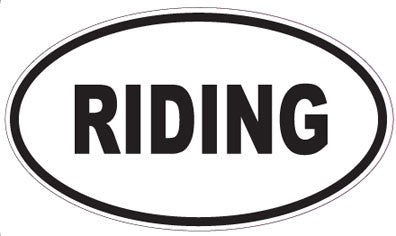 RIDING - Oval Sticker