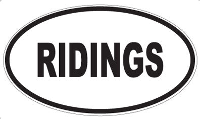 RIDINGS - Oval Magnet