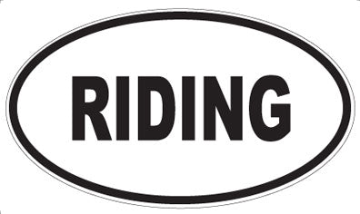 RIDING - Oval Magnet