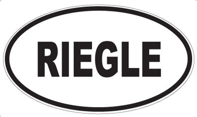 RIEGLE - Oval Sticker