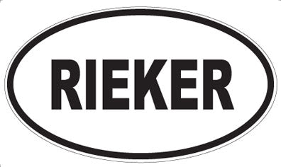 RIEKER - Oval Sticker