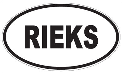 RIEKS - Oval Sticker