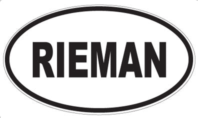 RIEMAN - Oval Sticker