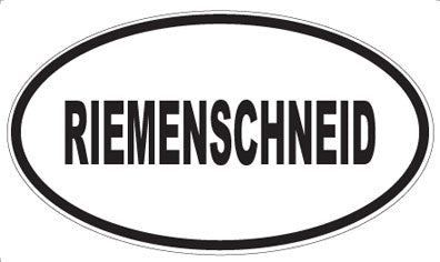 RIEMENSCHNEID - Oval Sticker