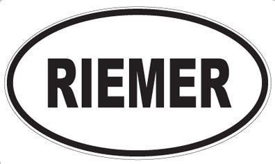 RIEMER - Oval Sticker