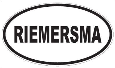 RIEMERSMA - Oval Sticker