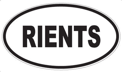 RIENTS - Oval Magnet