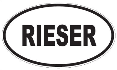 RIESER - Oval Sticker