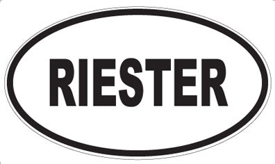 RIESTER - Oval Sticker