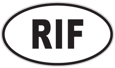 RIF - 3 Letter Initials Oval Sticker