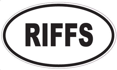RIFFS - Oval Sticker