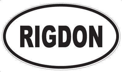 RIGDON - Oval Magnet