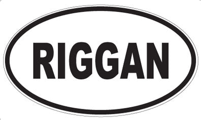 RIGGAN - Oval Sticker