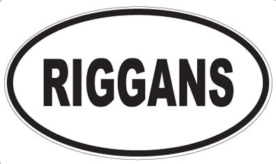 RIGGANS - Oval Magnet