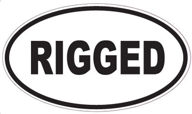 RIGGED - Oval Sticker