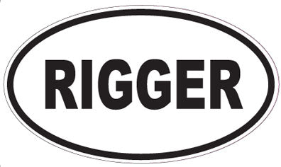 RIGGER - Oval Sticker