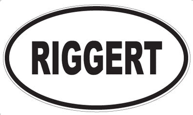 RIGGERT - Oval Magnet