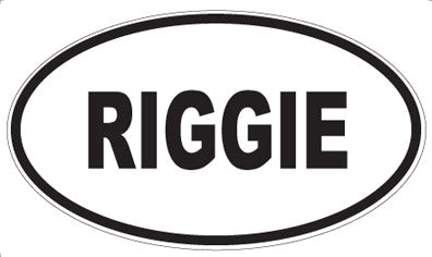 RIGGIE - Oval Sticker