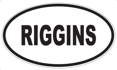 RIGGINS - Oval Magnet