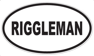 RIGGLEMAN - Oval Sticker
