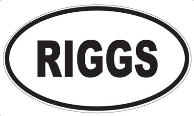 RIGGS - Oval Sticker