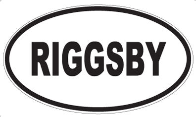 RIGGSBY - Oval Magnet