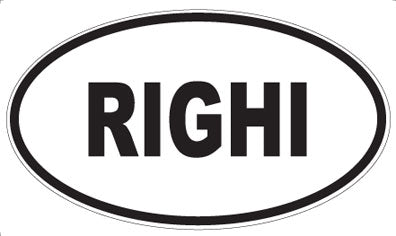 RIGHI - Oval Sticker