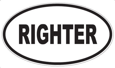 RIGHTER - Oval Magnet
