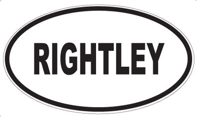 RIGHTLEY - Oval Sticker