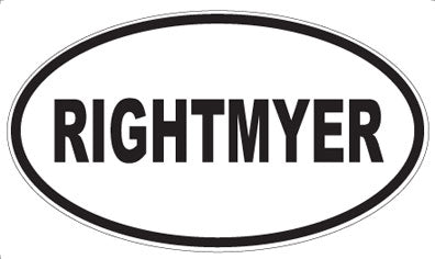 RIGHTMYER - Oval Magnet