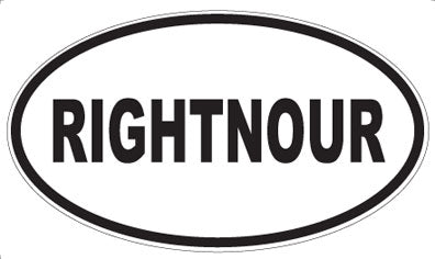 RIGHTNOUR - Oval Magnet
