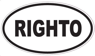 RIGHTO - Oval Sticker