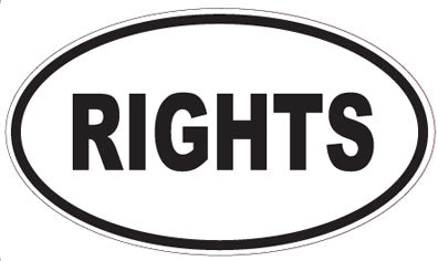 RIGHTS - Oval Sticker