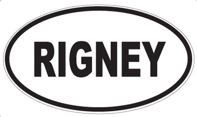 RIGNEY - Oval Magnet
