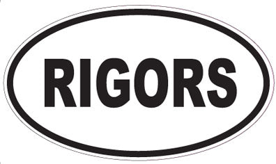 RIGORS - Oval Sticker