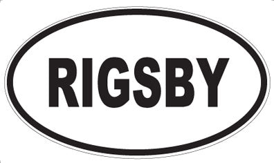 RIGSBY - Oval Magnet