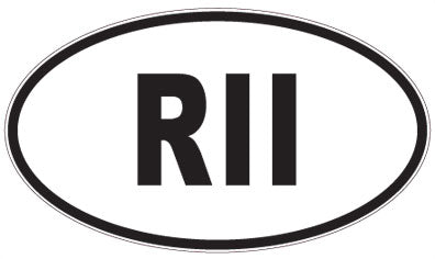 RII - 3 Letter Initials Oval Sticker